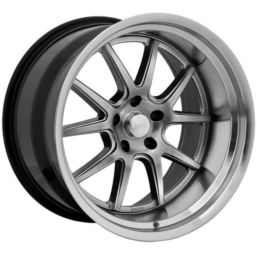 Rocket Racing Attack20x12 -26 Hyper Shot Gunmetal Gray with a Machined Lip