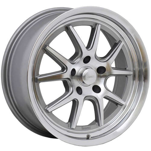 Rocket Racing Attack18x8 +26 Titanium with Machined Spoke Faces and Lip