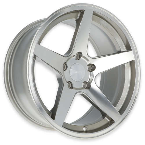 Rocket Racing Flare18x11 +57 Titanium Gray with Machined Spoke Faces