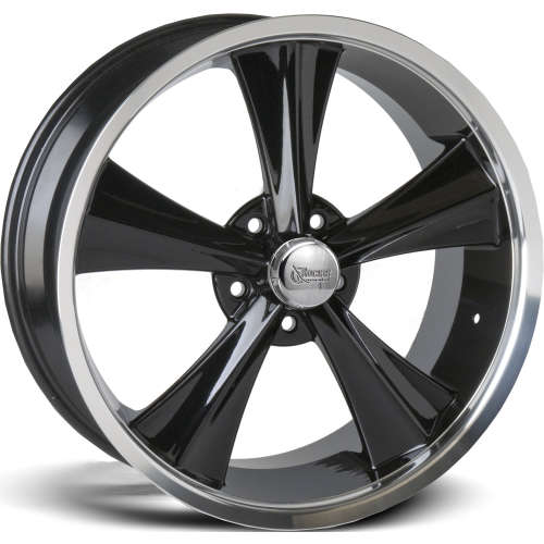 Rocket Racing Modern Muscle Booster18x9 +35 Gloss Black with a Machined Lip