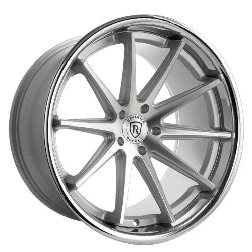 Rohana RFC1019x9.5 +20 Silver with Machined Spoke Faces and a Chrome Stainless Steel Lip