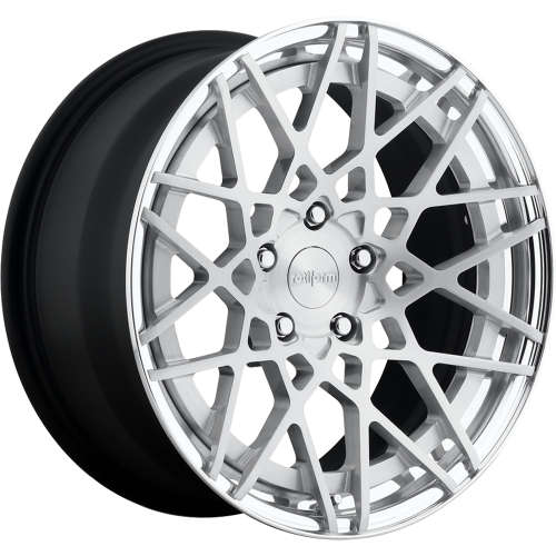 Rotiform Forged BLQ19x9.5 +35 """Brushed with a Clear Coat, Polished Step Lip and Matte Black Barrel with Hidden Hardware"""