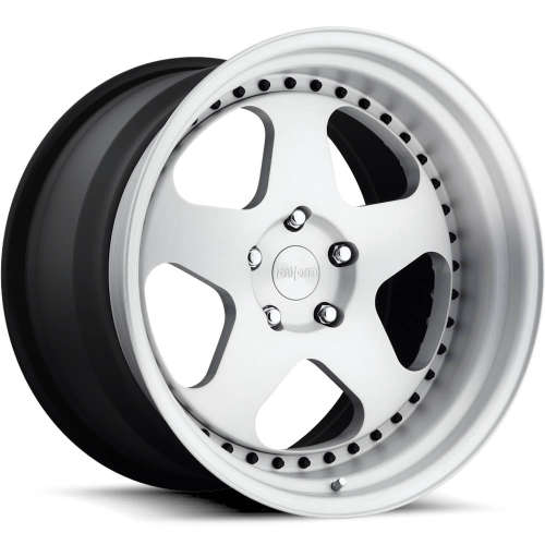 Rotiform Forged ROC20x10 +40 Brushed with a Matte Clear Coat and Step Lip with a Matte Black Barrel and Exposed Hardware