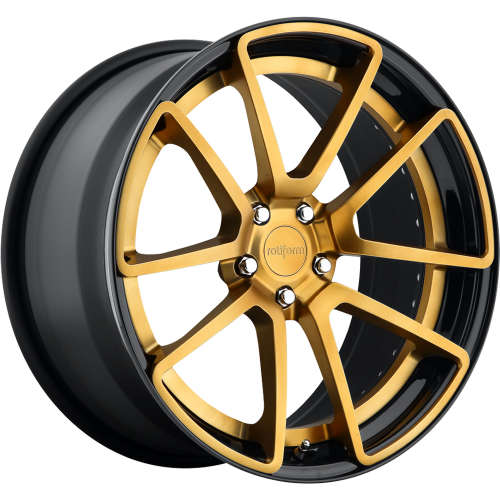 Rotiform Forged SPF18x9.5 +45 Matte Bronze with a Gloss Black Step Lip and Matte Black barrel with Hidden Hardware
