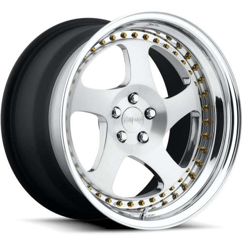 Rotiform Forged TMB20x9 +35 Brushed with a Polished Step Lip and Matte Black Barrel with Exposed Hardware
