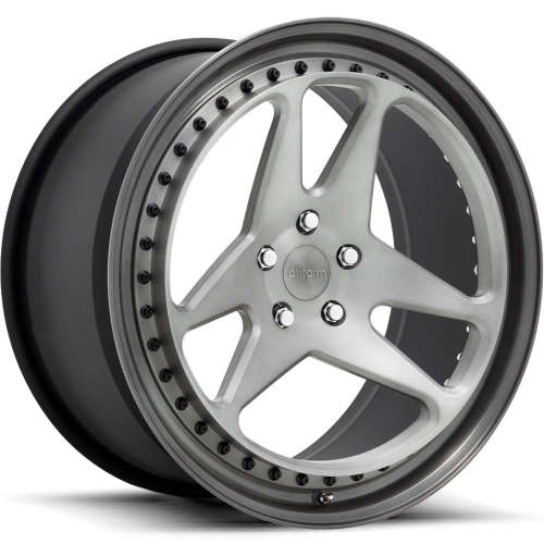 Rotiform Forged USF17x9 +25 Matte DDT with a Candy Black Step Lip and Matte Black Barrel with Exposed Hardware