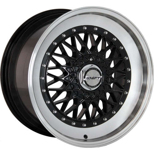 Shift Clutch17x8.5 +30 Gloss Black with a Machined Lip