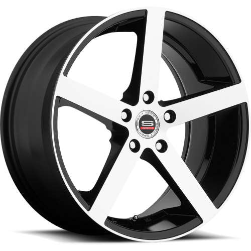 Spec-1 SP-1018x8.5 +38 Gloss Black with Machined Spoke Faces