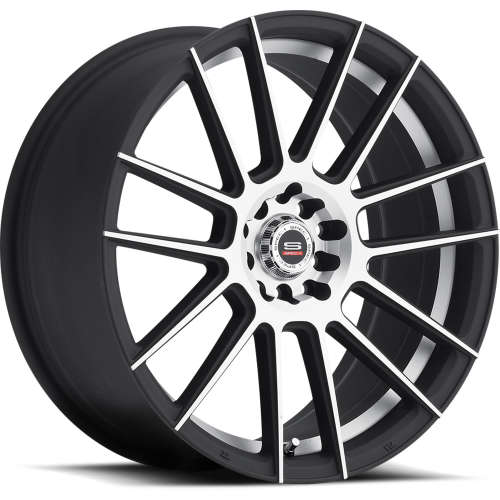 Spec-1 SP-2117x7.5 +38 Matte Black with Machined Spoke Faces and Undercut