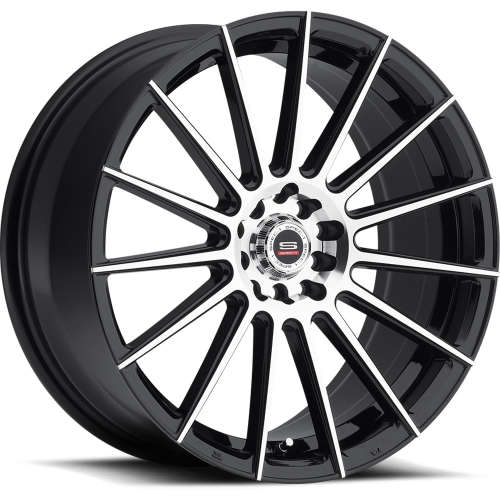 Spec-1 SP-2717x7.5 +38 Gloss Black with Machined Spoke Faces