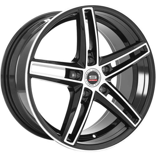 Spec-1 SP-4918x8 +35 Gloss Black with Machined Spokes and Outer Lip Ring