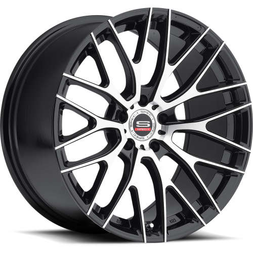Spec-1 SP-618x9 +40 Gloss Black with Machined Spoke Faces