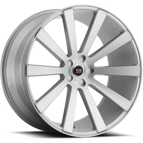 Spec-1 SPL-00222x10.5 +42 Silver with Machined Spoke Faces and Outer Lip Ring
