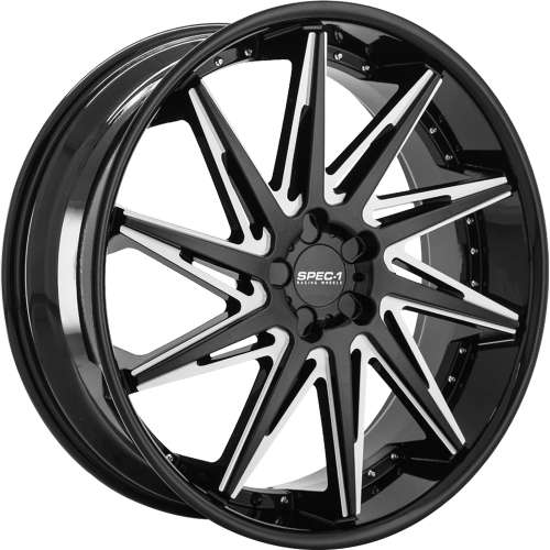 Spec-1 SPL-00524x10 +20 Black with Milled Spoke Edges