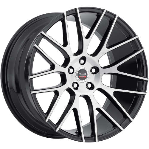 Spec-1 SPL-20120x9 +38 Gloss Black with Machined Spoke Faces