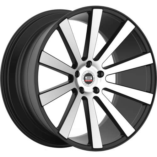 Spec-1 SPL-20222x9 +38 Gloss Black with Machined Spoke Faces