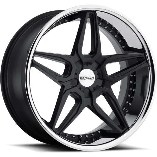 Spec-1 SSL-30122x10 +38 Gloss Black with a Chrome Stainless Steel Lip