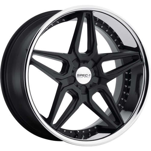 Spec-1 SSL-30122x9 +15 Matte Black with a Chrome Stainless Steel Lip