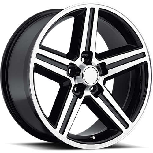 Strada Replicas Iroc Replica22x9 +15 Gloss Black with Machined Spoke Faces and Outer Lip