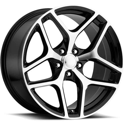 Strada Replicas Z28 Style Replica20x9 +15 Gloss Black with Machined Spoke Faces and Outer Lip