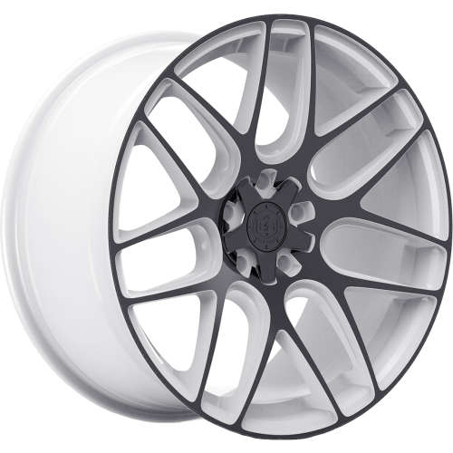 TIS 531WB 531WB 18x8 +42 Gloss White with Gloss Black Spoke Faces and Outer Lip Ring