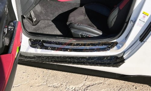 Rexpeed 2020+ Supra GR Forged Carbon Door Sill Plate | Gloss | TS75FC