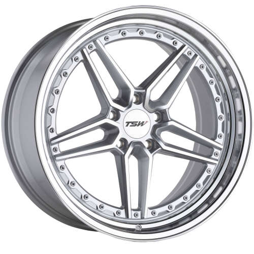 TSW Ascari20x9 +40 Silver with a Mirror Cut Face and Lip