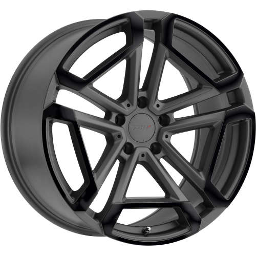 TSW Circuit18x8.5 +42 Matte Gunmetal with Gloss Black Spoke Faces