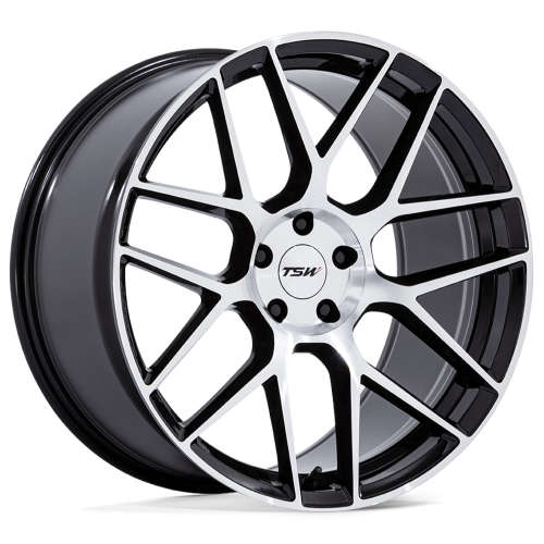 TSW Lasarthe TW002 22x10.5 +15 Gloss Black with Machined Spoke Faces