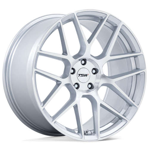 TSW Lasarthe TW002 22x10.5 +15 Gloss Silver Machined