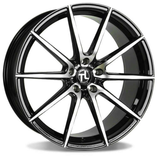 Traklite Wheels Angle20x9 +38 Gloss Black with Machined Spoke Faces