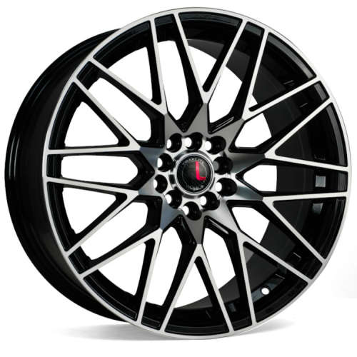 Traklite Wheels Limiter17x7.5 +40 Gloss Black with Machined Spoke Faces