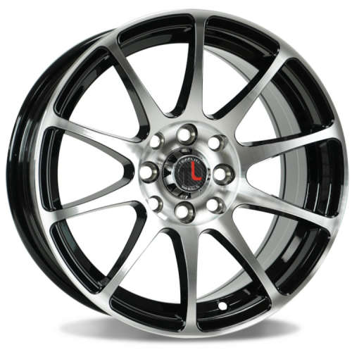Traklite Wheels Vortex15x7 +35 Gloss Black with Machined Spoke Faces