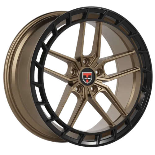 Tuscani 206 206BRZ 20x9 +35 Bronze with a Black Lip