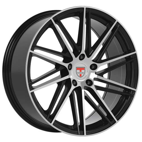 Tuscani 209 209BMF 20x8.5 +35 Gloss Black with Machined Spoke Faces