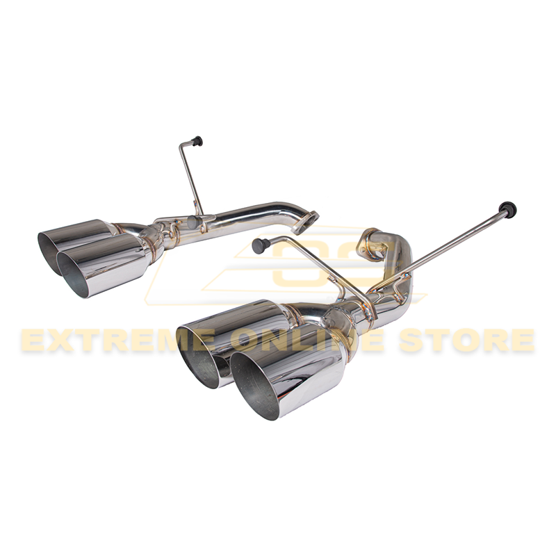 EXTREME ONLINE STORE [22-25 WRX] AXLE BACK MUFFLER DELETE DOUBLE WALL 4" QUAD TIPS EXHAUST