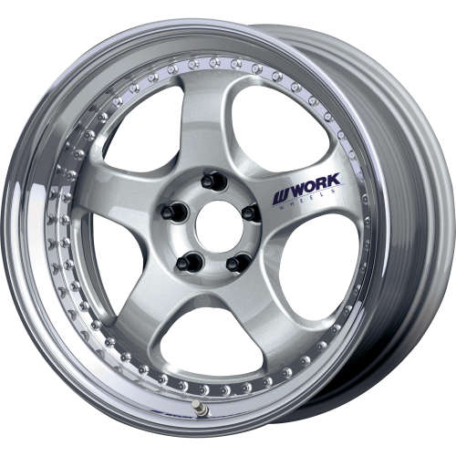 Work Meister S1 3P18x9.5 +24 Silver with a Polished Lip