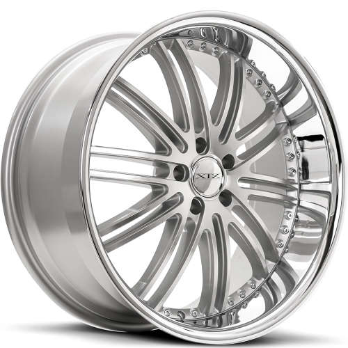 XIX X2320x10 +40 Silver with Machined Spoke Faces and a Chrome Stainless Steel Lip