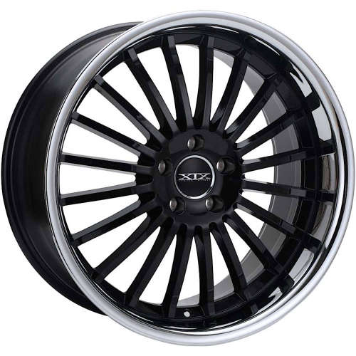 XIX X5922x9 +25 Gloss Black with a Chrome Stainless Steel Lip