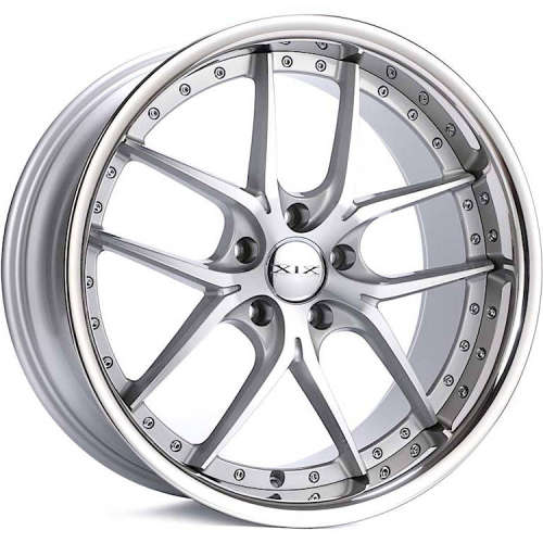 XIX X6120x10 +25 Silver with Machined Spoke Faces and a Chrome Stainless Steel Lip