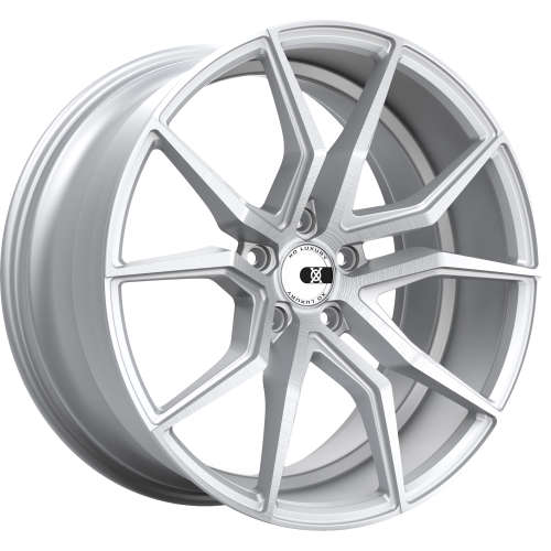 XO Verona20x11 +40 Matte Silver with Machined Brushed Spoke Faces and Outer Lip