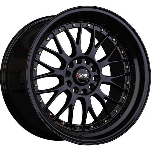 XXR 52120x10.5 +30 Black with Gold Rivets