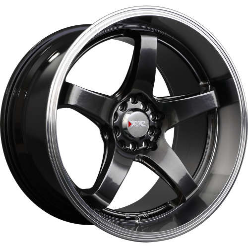 XXR 55518x8.5 +35 Chromium Black with a Machined Lip