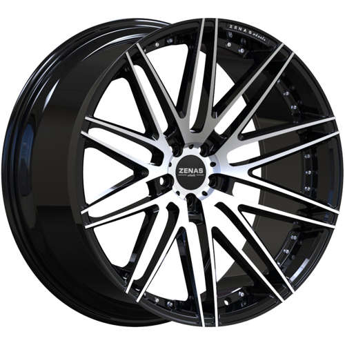 Zenas ZW0122x10.5 +40 Black with Machined Spoke Faces