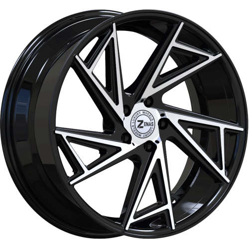 Zenas ZW0420x10 +25 Matte Black with Machined Spoke Faces