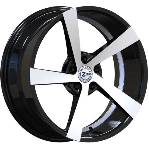 Zenas ZW1520x10 +38 Gloss Black with Machined Spoke Faces