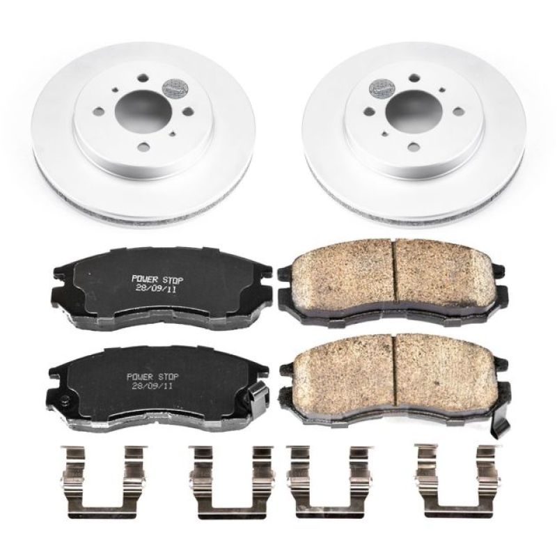 Power Stop Front Z17 Evolution Geomet Coated Brake Kit Mitsubishi Mirage 1998-2002 | CRK1214