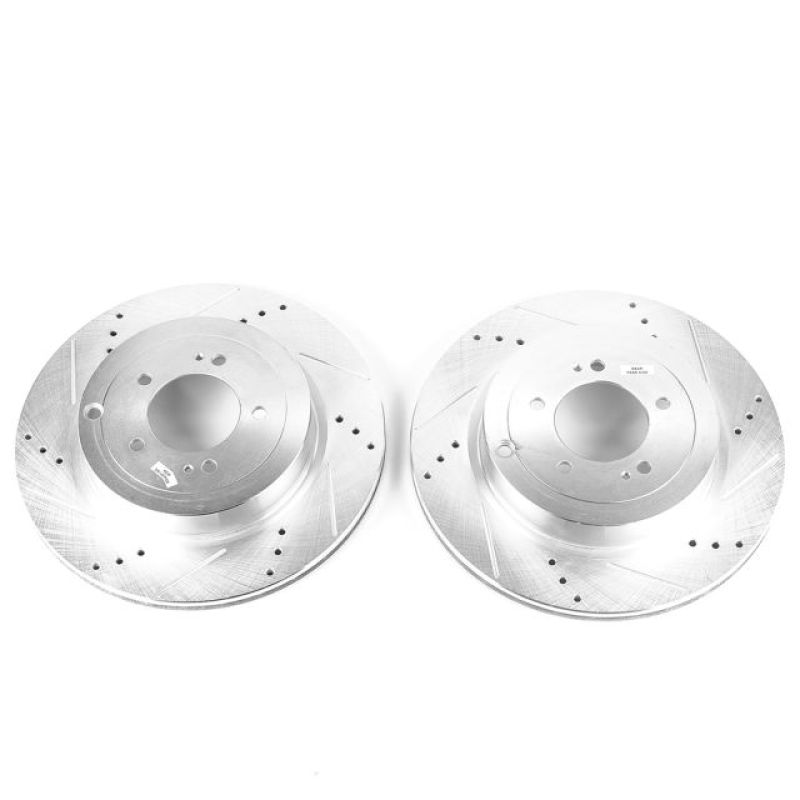 Power Stop Rear Pair Evolution Drilled & Slotted Rotors Mitsubishi Lancer 2008-2015 | JBR1359XPR