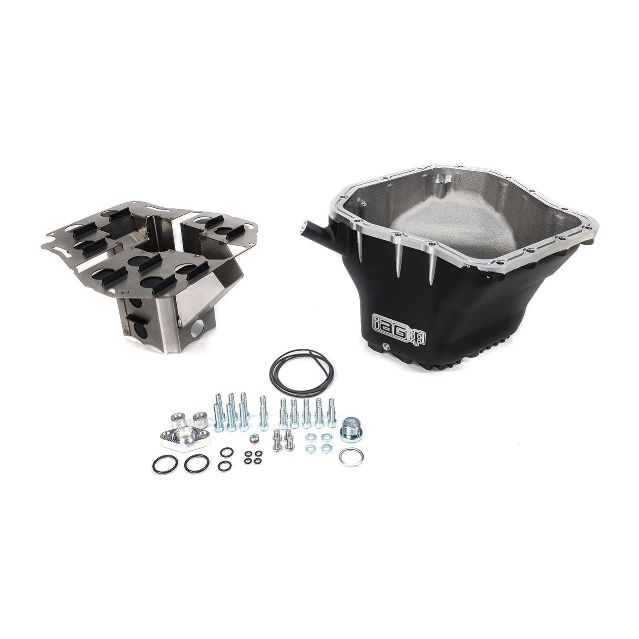 IAG Performance 02-14 WRX, 04-21 STI, 05-09 LGT, 04-13 FXT Blemished EJ Competition Series Oil Pan | Black / Condition B09 | BLEM-ENG-2203BK-B09