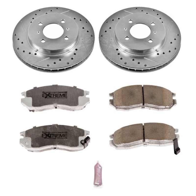 Power Stop Front Z26 Street Warrior Brake Kit Mitsubishi Mirage 1998-2002 | K1214-26